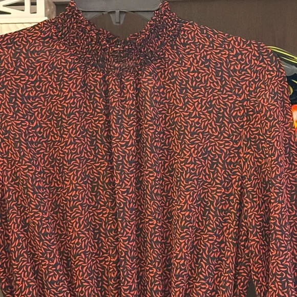 Misa x Revolve Savanna dress in mini red banana leaf ruffled sz Xs - Picture 6 of 8